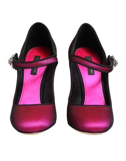 Pink Strass Mary Janes Heels Pumps Shoes