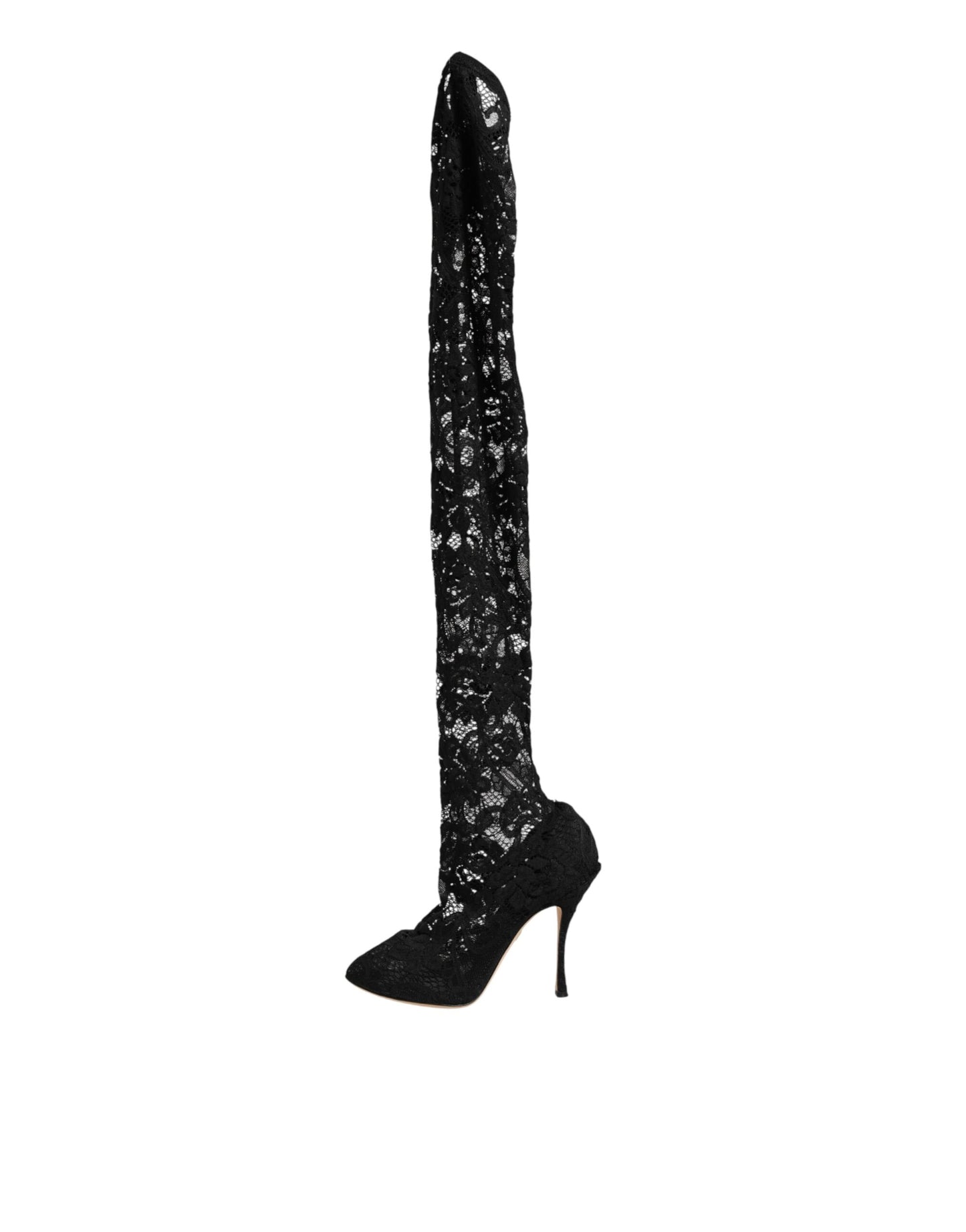 Black Taormina Lace Socks Pumps Boots Shoes
