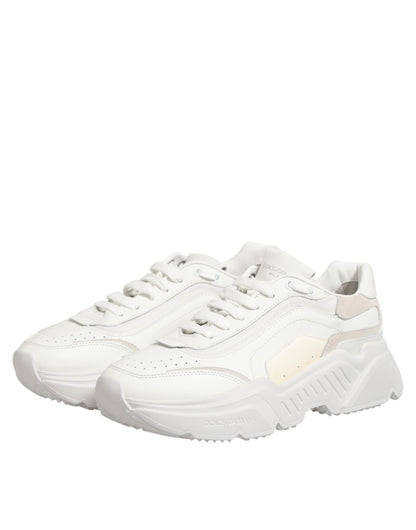 White Leather Daymaster Low Top Sneakers Shoes