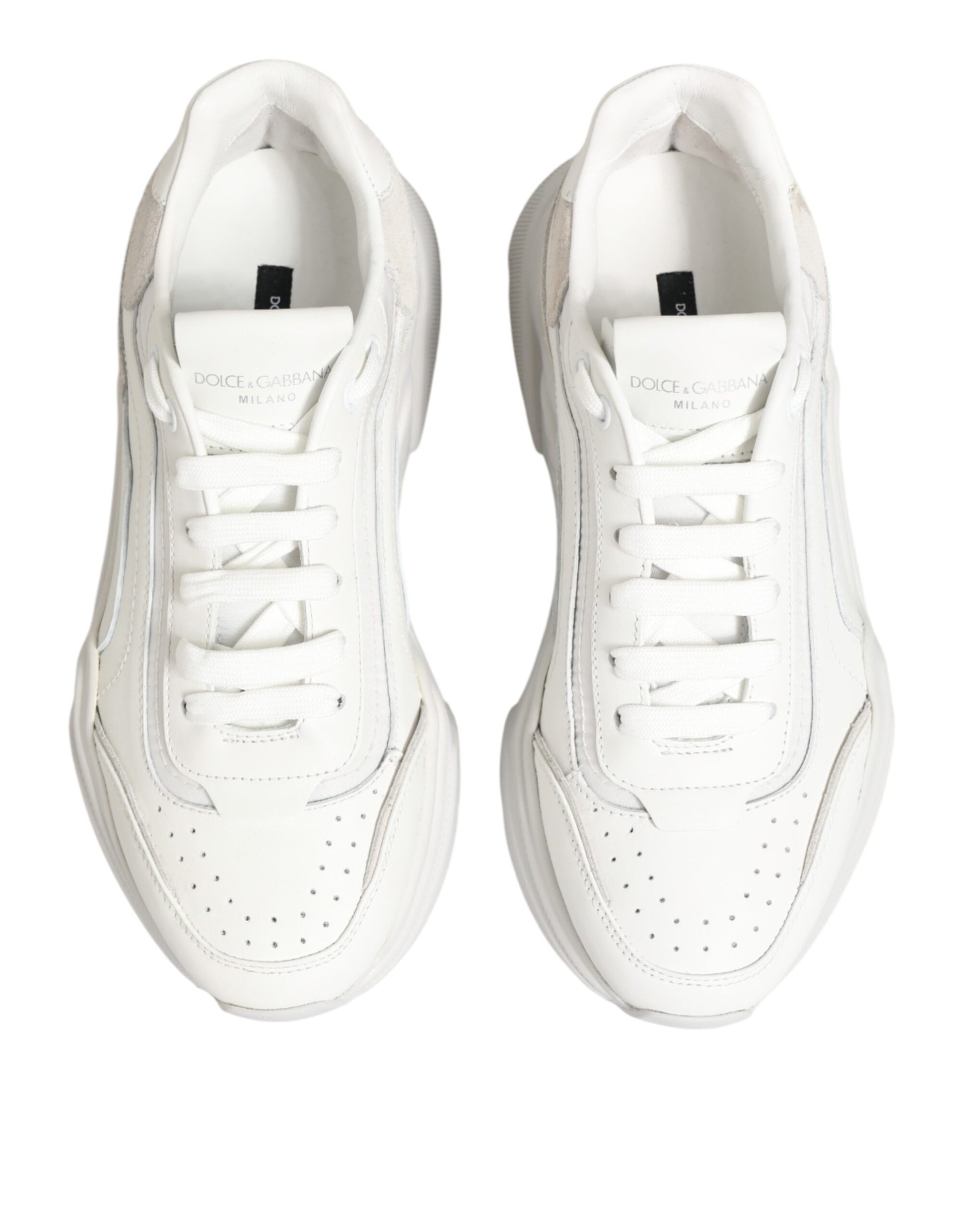 White Leather Daymaster Low Top Sneakers Shoes