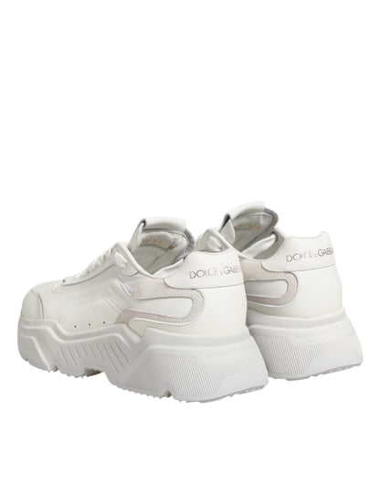 White Leather Daymaster Low Top Sneakers Shoes