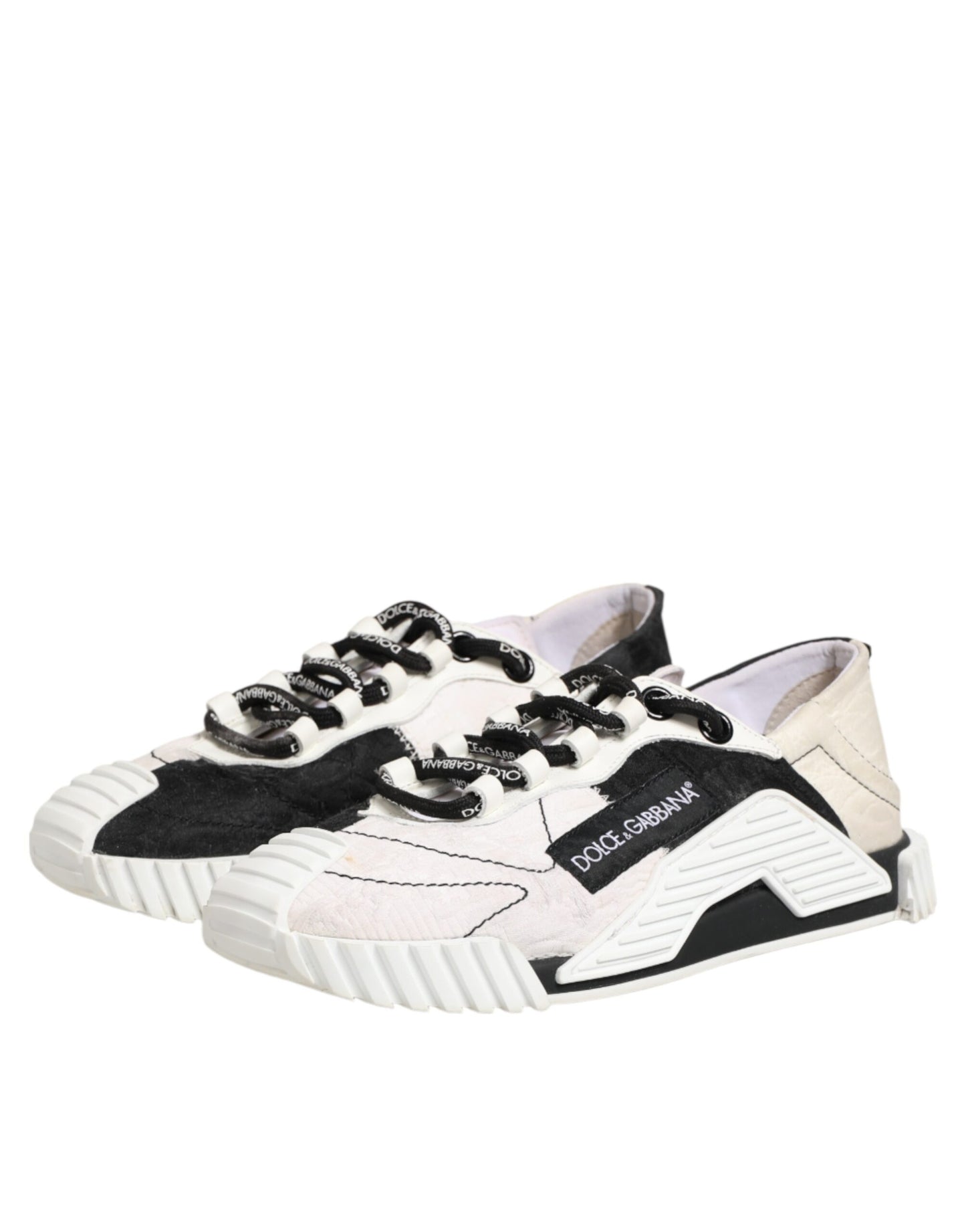 White Black Leather NS1 Sneaker  Shoes