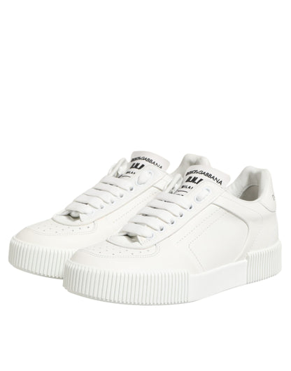 White Leather MIAMI Low Top Sneakers Shoes