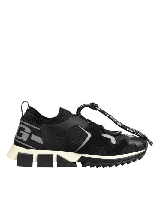 Black Mesh Sorrento Trekking Sneakers Shoes