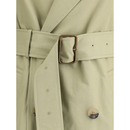 Beige Cotton Trench Coat