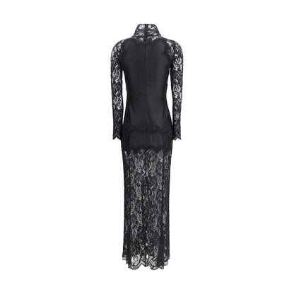 Black Polyamide Long Dress