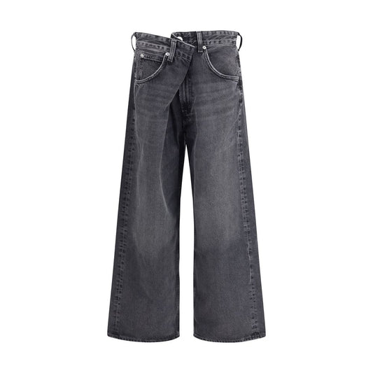 Gray Cotton Jeans Denim