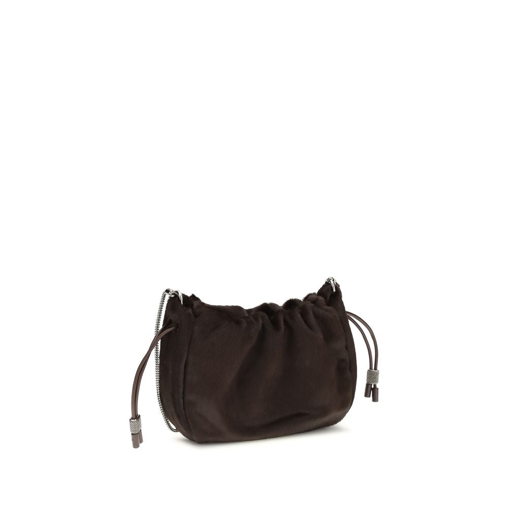 Brown Fur Shoulder Bag