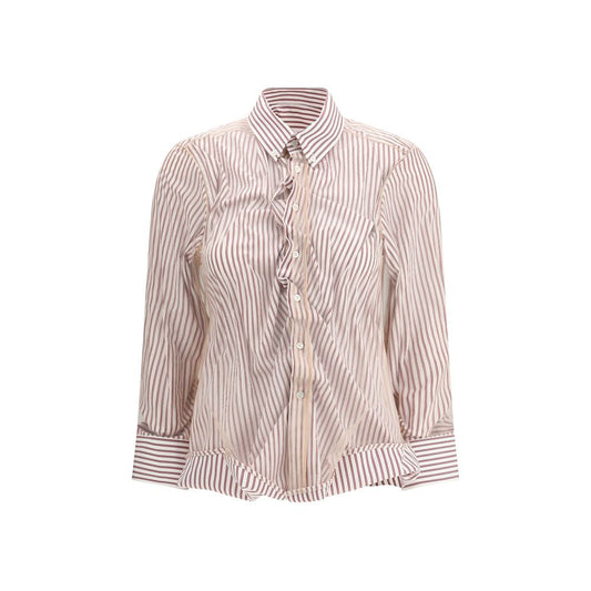Red Cotton Pattern Shirt