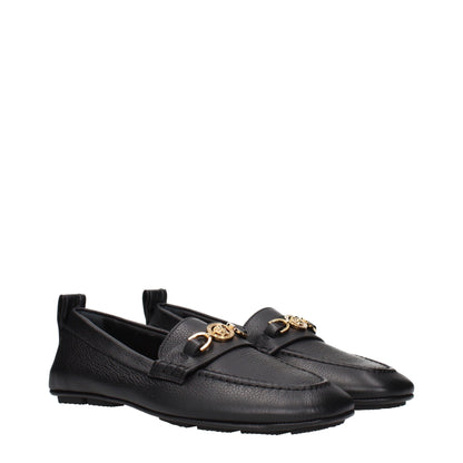 Black Leather Slip-On Loafers