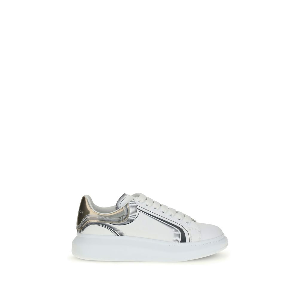 White Rubber Platform Sneakers