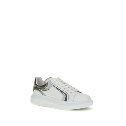 White Rubber Platform Sneakers