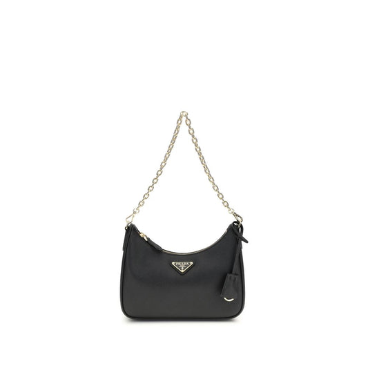 Black Recycled Polyamide Shoulder Bag