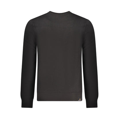 Black Cotton Men Sweatshirt
