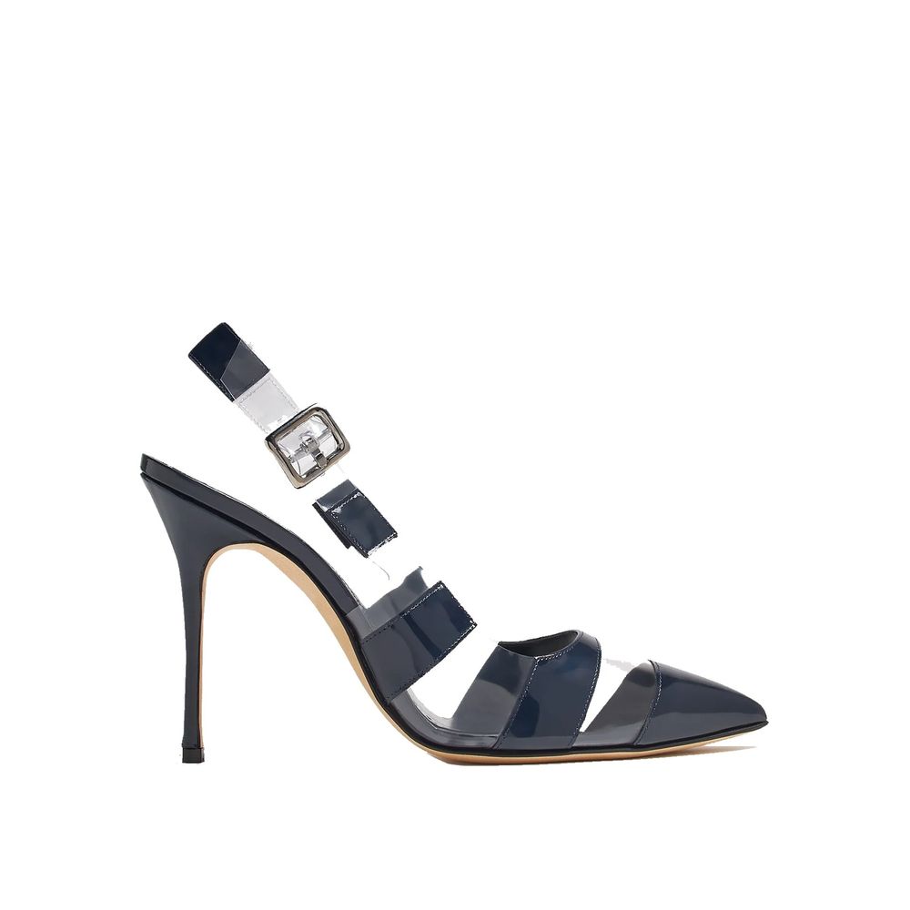 Blue Calfskin High Heel Pumps