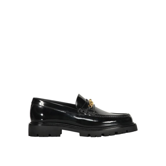 Black Calfskin Slip-On Loafers