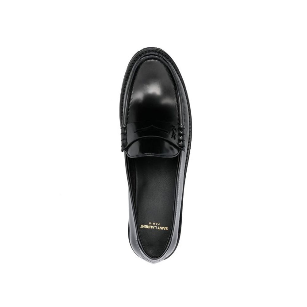 Black Calfskin Slip-On Loafers