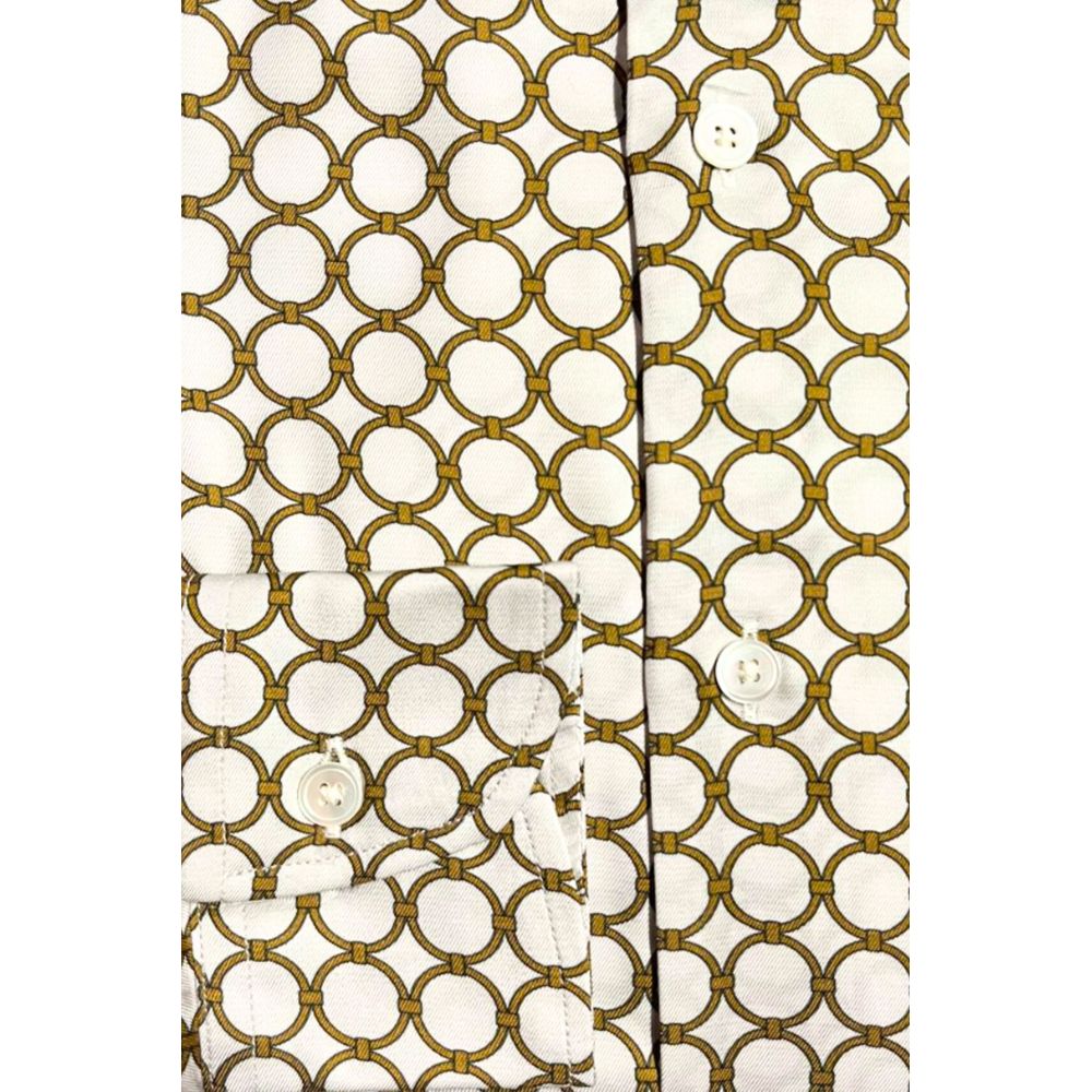 White Viscose Men Shirt