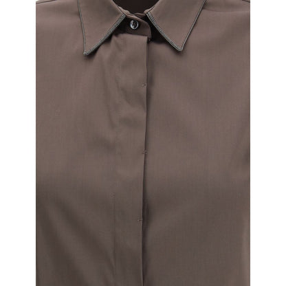 Brown Cotton Shirt