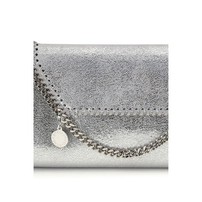 Silver Polyester Shoulder Bag