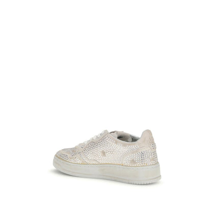 White Rubber Low Top Sneakers