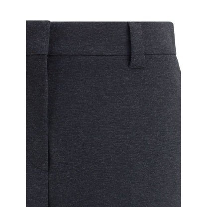 Gray Cotton Dress Pants