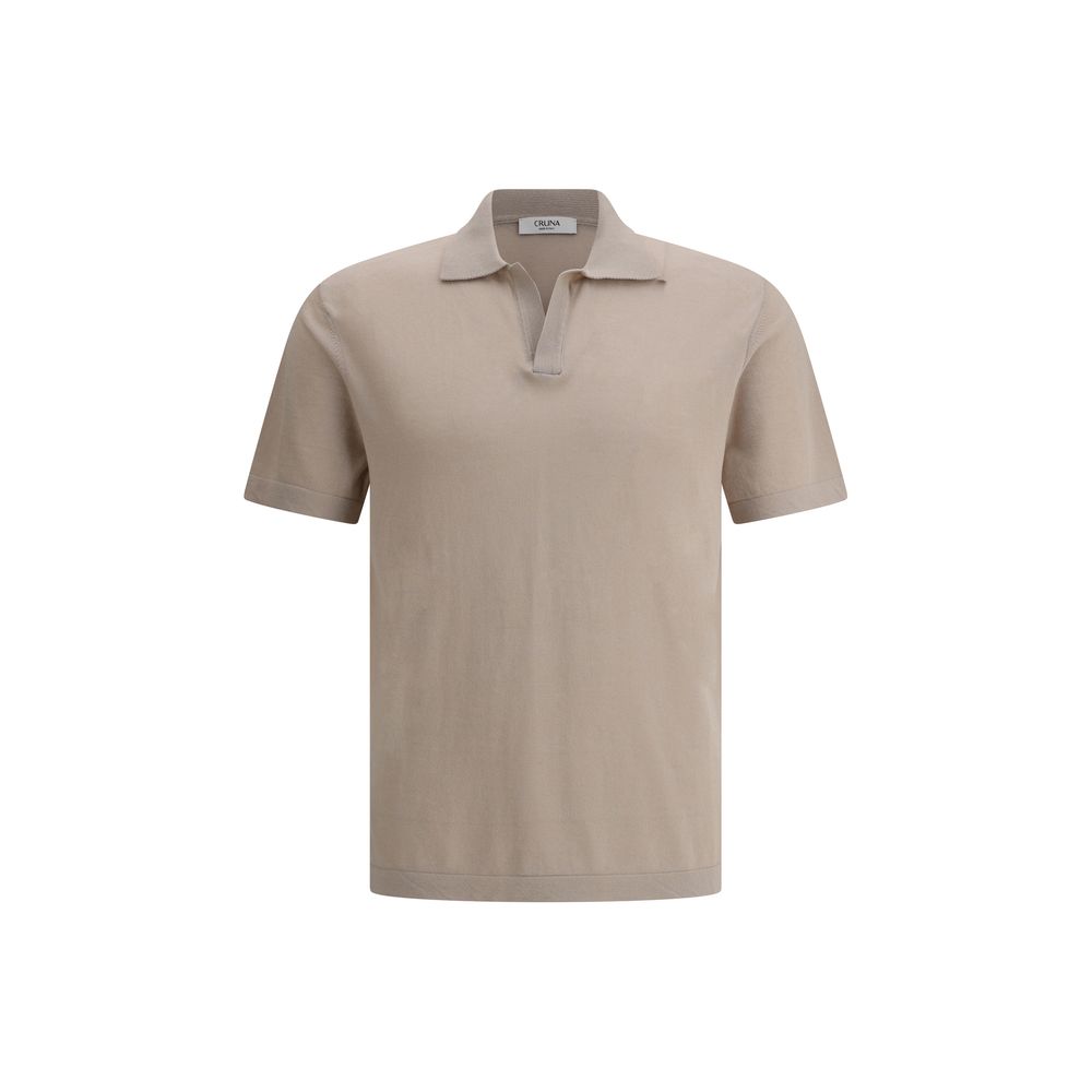 Beige Cotton Polo Shirt