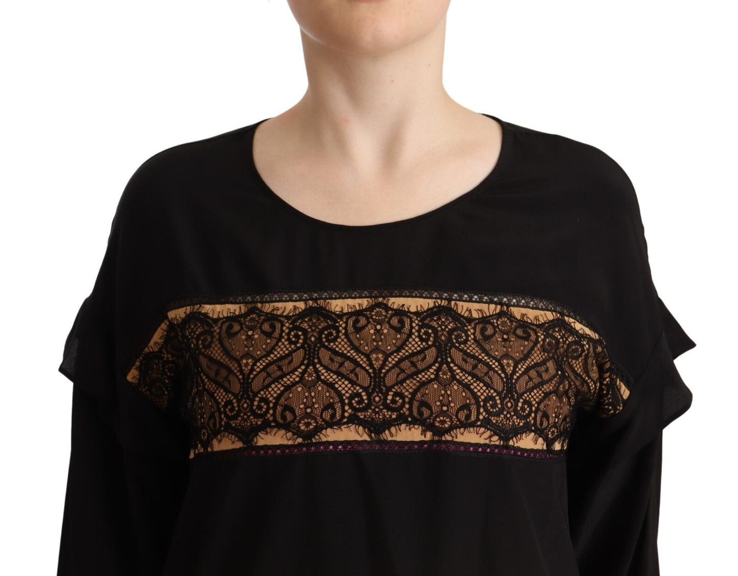 Multicolor Long Sleeves Round Neck Pullover Sweater