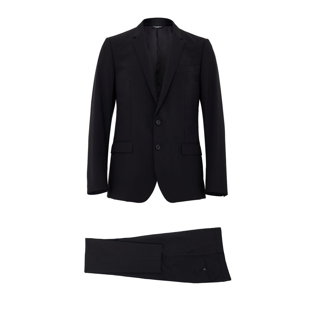 Black Wool Two-Piece Suit