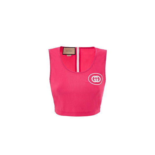 Fuchsia Polyamide Tank Tops