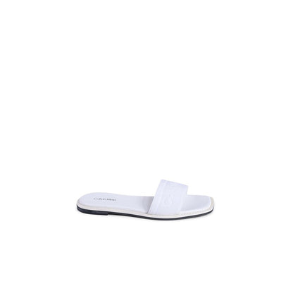White Recycled Polyester Sandals