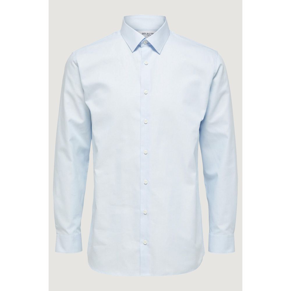 Blue Cotton Dress Shirt