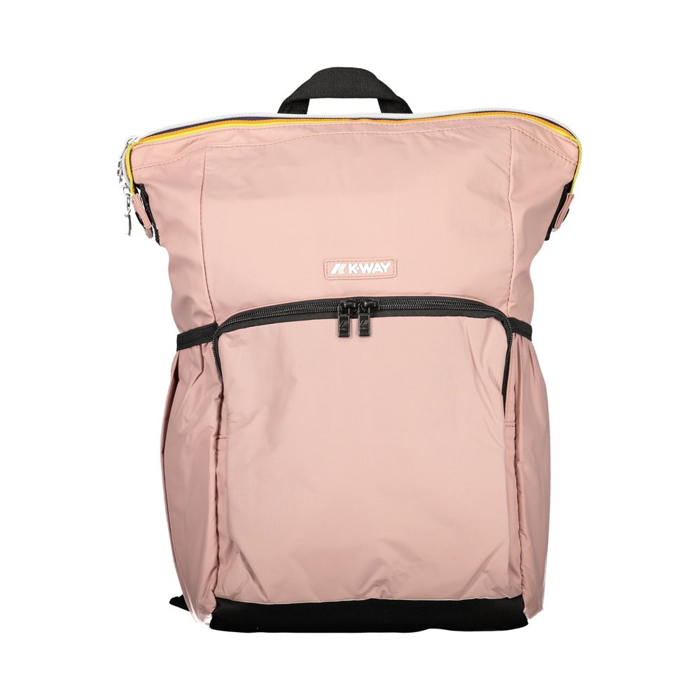 Pink Polyamide Unisex Backpack