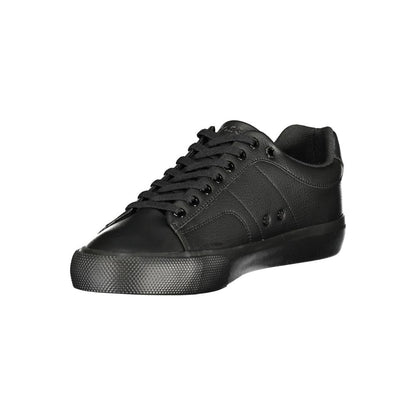 Black Polyurethane Men Sneaker