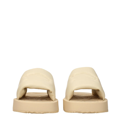 Beige Leather Slippers