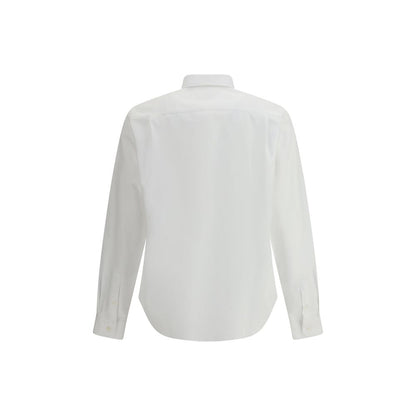 White Fleece Wool Dress Shirt