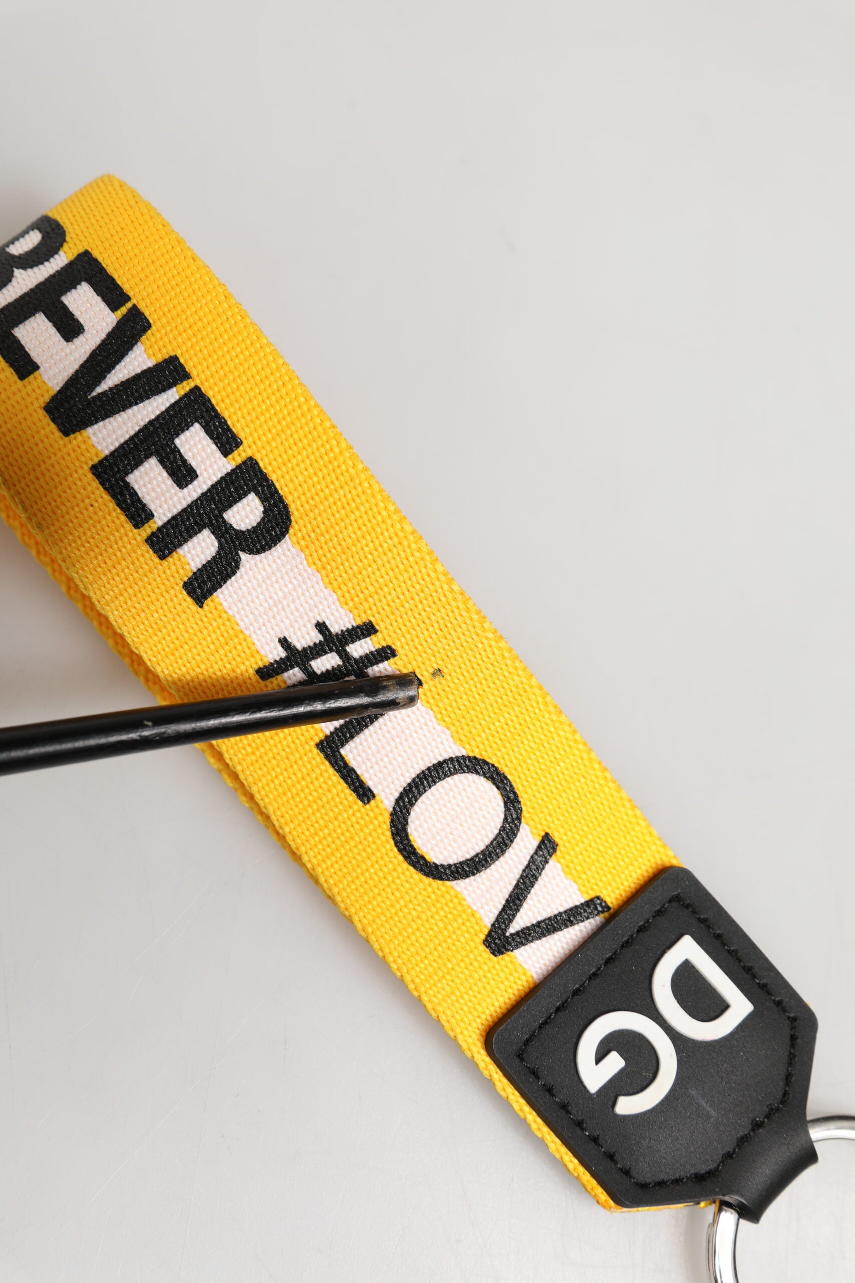 Multicolor Logo Polyester Brass Holder Keychain Keyring