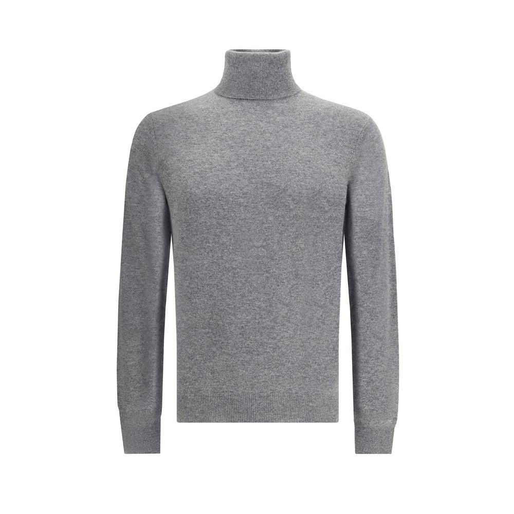 Gray Merino Wool Turtleneck