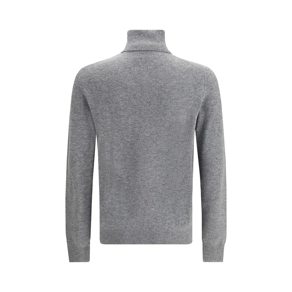 Gray Merino Wool Turtleneck