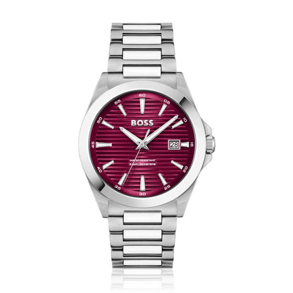 Gray Stainless Steel Dress Watch
