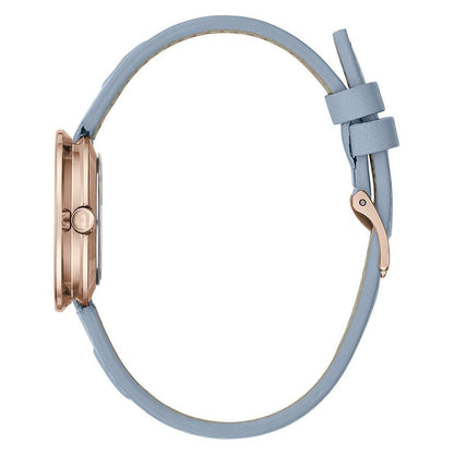 Blue Leather Dress Watch