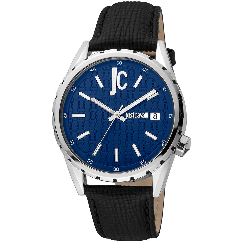 Black Leather Dress Watch