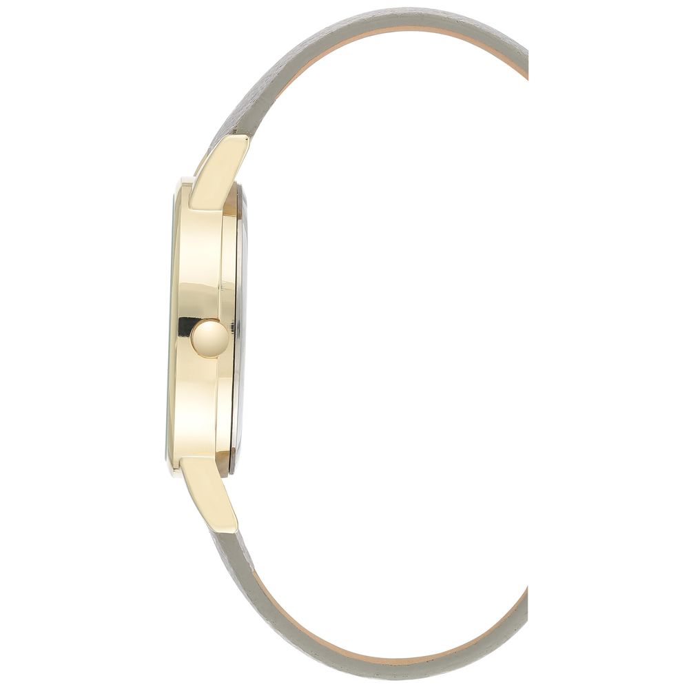 Gray Leather Dress Watch