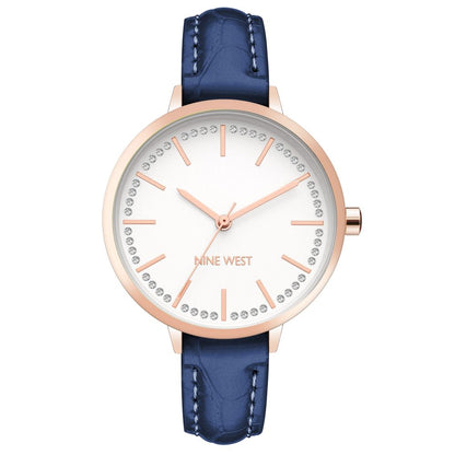 Blue Leather Dress Watch