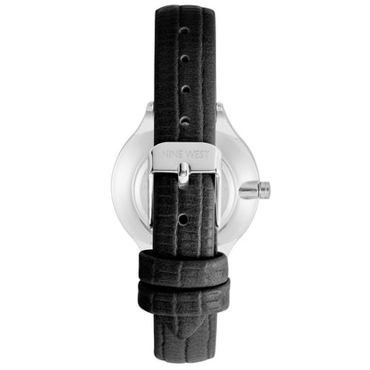 Black Leather Dress Watch