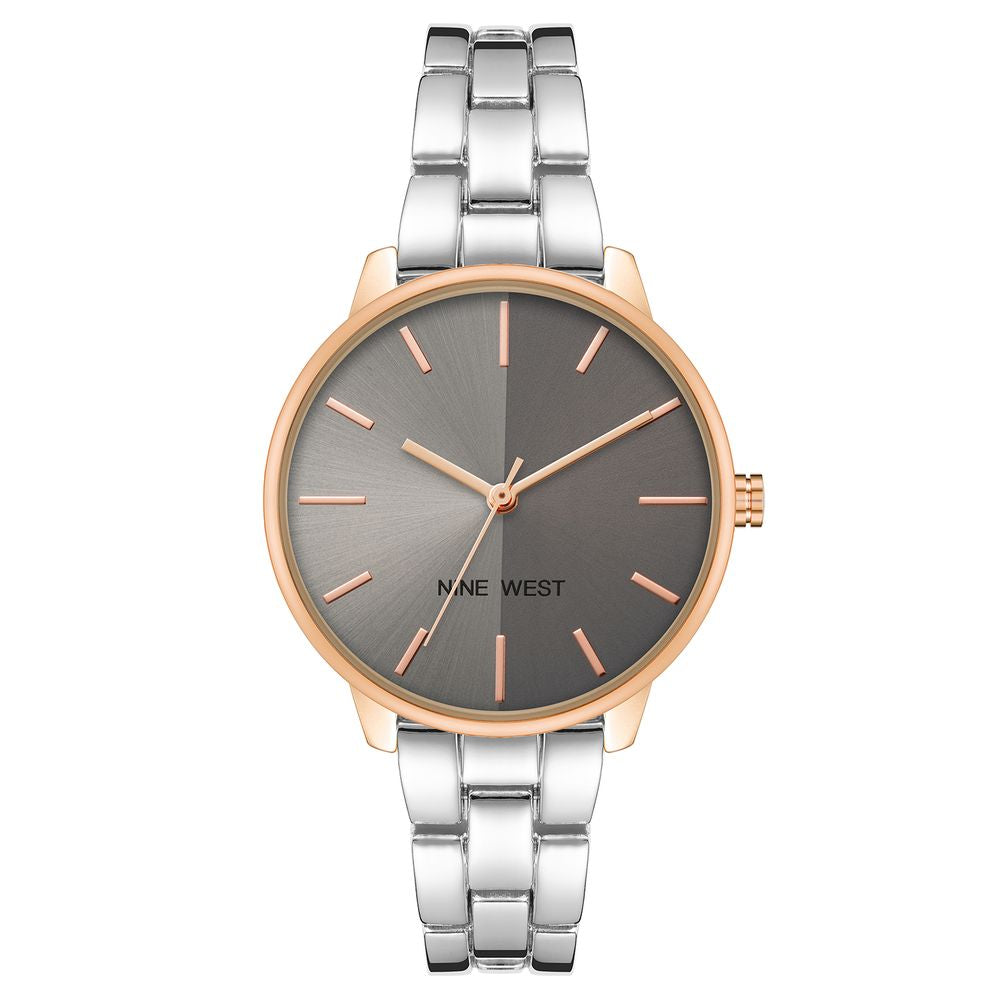Gray Metal Dress Watch