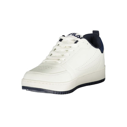 White Polyurethane Men Sneaker