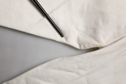 White Cotton Straight Chino Trouser Pants