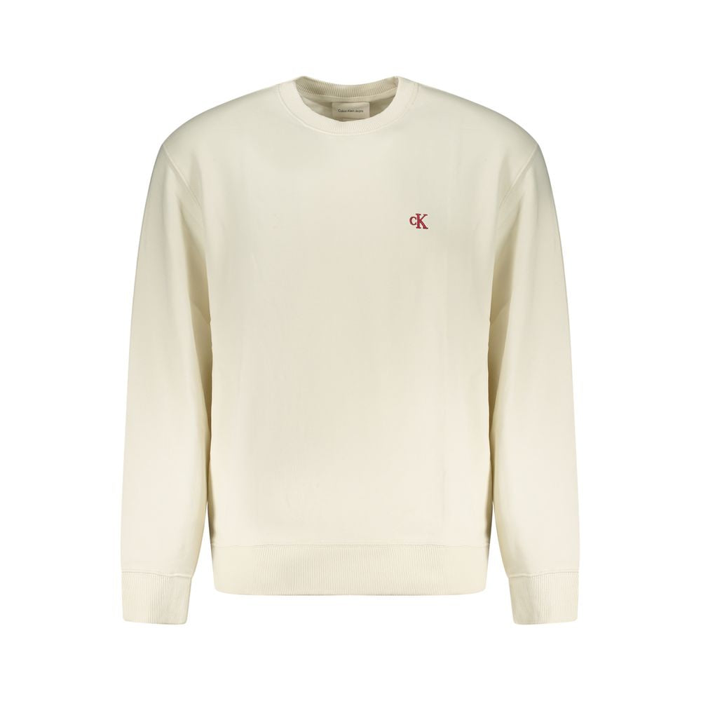 White Cotton Mens Sweatshirt