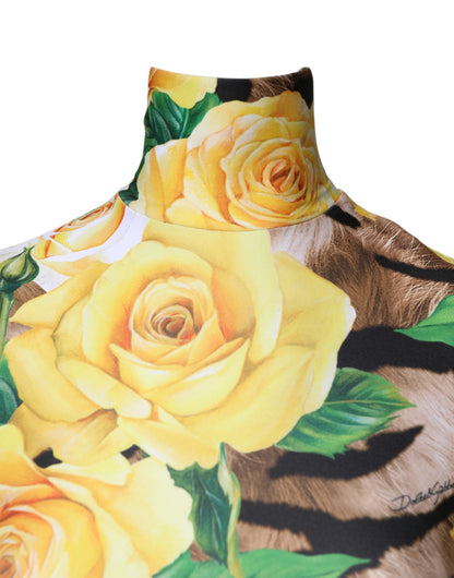 Multicolor Floral Print Sheath Mini Dress
